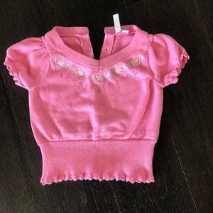 Girls Janie & Jack puff sleeve sweater